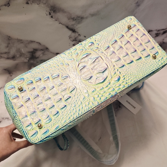 Brahmin Brooke Tote Bag in Cotton Candy Ombre Melbourne Leather w/ Zipper Pouch - Picture 10 of 14